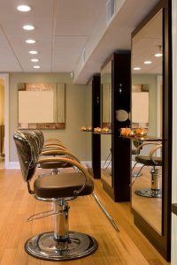A hair salon is being cleaned in New York City