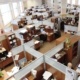 image of a NYC shared working space. Cleaning service providers often offer services to help keep these work areas clean in New York City.