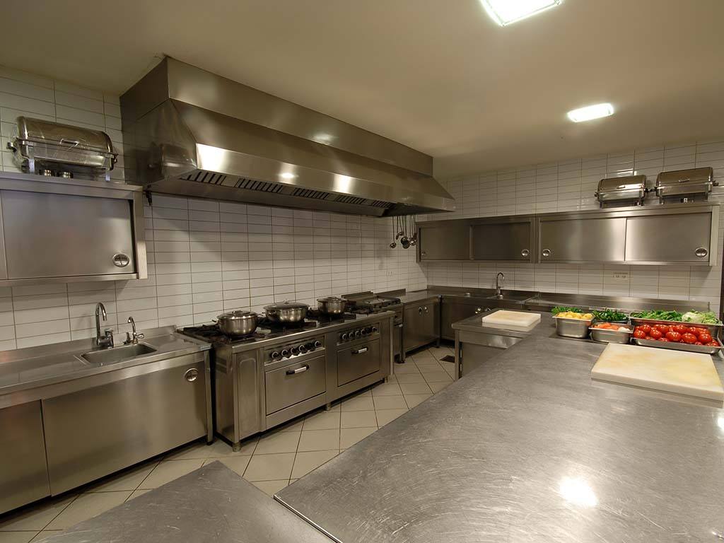 Kitchen maintained by a New York City restaurant cleaning company.