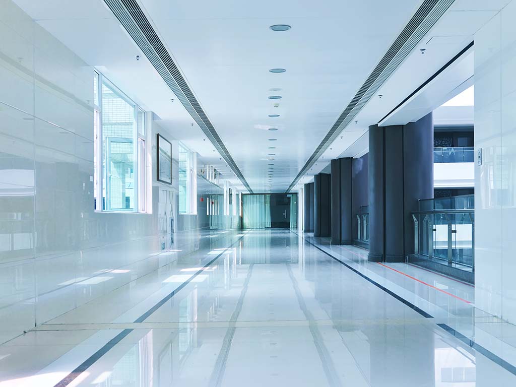 Buffed and polished floors.