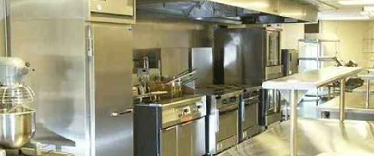 Kitchen maintained by a New York City restaurant cleaning company. NYC restaurant cleaners.